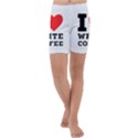 I love white coffee Kids  Lightweight Velour Capri Yoga Leggings View1