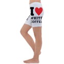 I love white coffee Kids  Lightweight Velour Capri Yoga Leggings View2