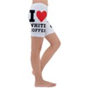 I love white coffee Kids  Lightweight Velour Capri Yoga Leggings View3