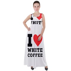 I Love White Coffee Empire Waist Velour Maxi Dress by ilovewhateva