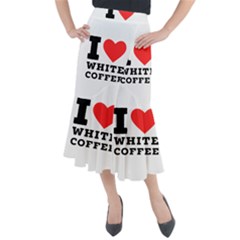 I Love White Coffee Midi Mermaid Skirt by ilovewhateva