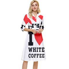 I Love White Coffee Classy Knee Length Dress by ilovewhateva