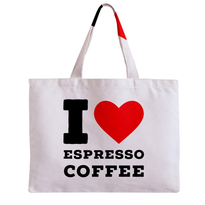 I love espresso coffee Zipper Mini Tote Bag