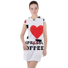 I Love Espresso Coffee Drawstring Hooded Dress by ilovewhateva