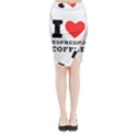 I love espresso coffee Midi Wrap Pencil Skirt View1