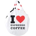 I love espresso coffee Giant Round Zipper Tote View1