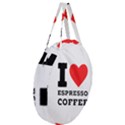 I love espresso coffee Giant Round Zipper Tote View3