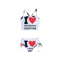 I Love Espresso Coffee Girls  Tankini Swimsuit by ilovewhateva