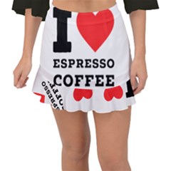 I Love Espresso Coffee Fishtail Mini Chiffon Skirt by ilovewhateva