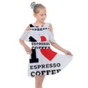 I love espresso coffee Kids  Shoulder Cutout Chiffon Dress View1