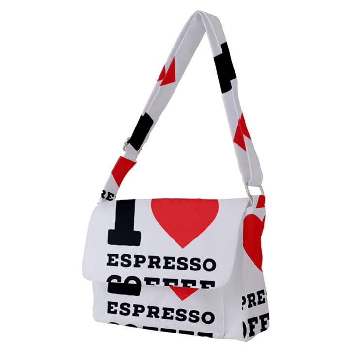 I love espresso coffee Full Print Messenger Bag (M)