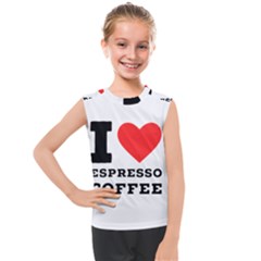 I Love Espresso Coffee Kids  Mesh Tank Top by ilovewhateva