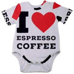 I Love Espresso Coffee Baby Short Sleeve Bodysuit by ilovewhateva