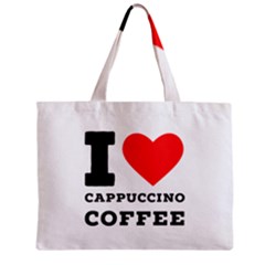 I Love Cappuccino Coffee Zipper Mini Tote Bag by ilovewhateva