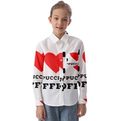 I Love Cappuccino Coffee Kids  Long Sleeve Shirt by ilovewhateva