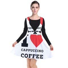 I Love Cappuccino Coffee Plunge Pinafore Dress by ilovewhateva