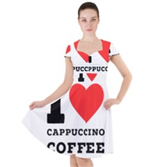 I Love Cappuccino Coffee Cap Sleeve Midi Dress by ilovewhateva