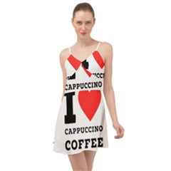 I Love Cappuccino Coffee Summer Time Chiffon Dress by ilovewhateva