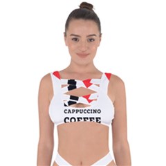 I Love Cappuccino Coffee Bandaged Up Bikini Top by ilovewhateva