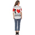 I love cappuccino coffee Zip Up Long Sleeve Blouse View4