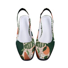 Tropical Polka Plants 2 Women s Classic Slingback Heels by flowerland