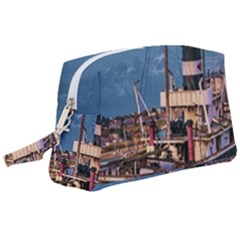 End Of The World: Nautical Memories At Ushuaia Port, Argentina Wristlet Pouch Bag (large) by dflcprintsclothing