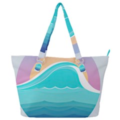 Tsunami Tidal Wave Minimalist Logo Ocean Sea Full Print Shoulder Bag