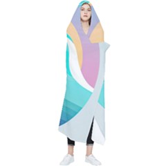 Tsunami Tidal Wave Minimalist Logo Ocean Sea Wearable Blanket