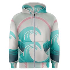 Waves Tidal Ocean Sea Tsunami Wave Minimalist Men s Zipper Hoodie