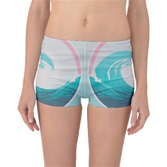 Waves Tidal Ocean Sea Tsunami Wave Minimalist Boyleg Bikini Bottoms