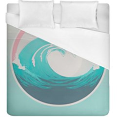 Waves Tidal Ocean Sea Tsunami Wave Minimalist Duvet Cover (King Size)