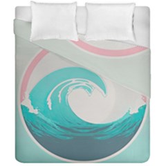 Waves Tidal Ocean Sea Tsunami Wave Minimalist Duvet Cover Double Side (California King Size)