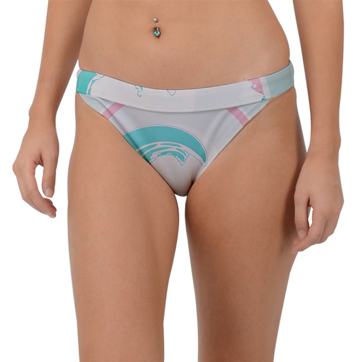 Waves Tidal Ocean Sea Tsunami Wave Minimalist Band Bikini Bottoms