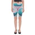 Waves Tidal Ocean Sea Tsunami Wave Minimalist Yoga Cropped Leggings View1