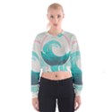 Waves Tidal Ocean Sea Tsunami Wave Minimalist Cropped Sweatshirt View1