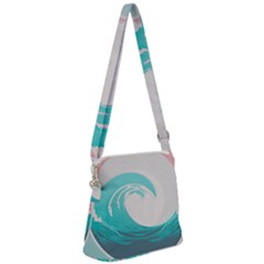 Waves Tidal Ocean Sea Tsunami Wave Minimalist Zipper Messenger Bag