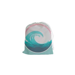 Waves Tidal Ocean Sea Tsunami Wave Minimalist Drawstring Pouch (XS)