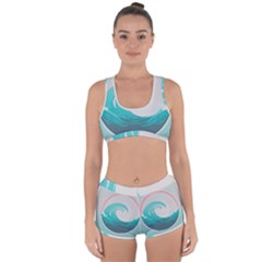 Waves Tidal Ocean Sea Tsunami Wave Minimalist Racerback Boyleg Bikini Set by Wav3s