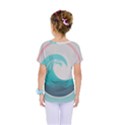 Waves Tidal Ocean Sea Tsunami Wave Minimalist Kids  One Piece Tee View2