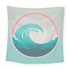 Waves Tidal Ocean Sea Tsunami Wave Minimalist Square Tapestry (Large)