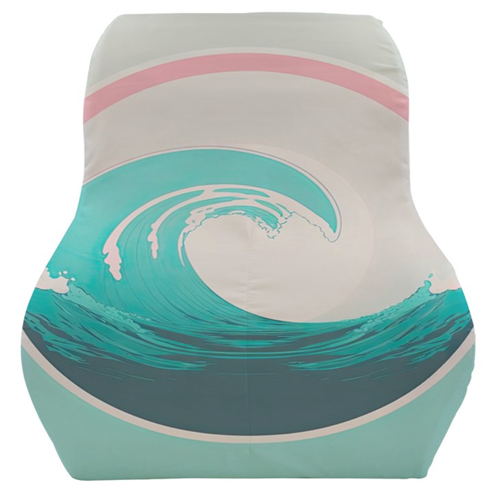 Waves Tidal Ocean Sea Tsunami Wave Minimalist Car Seat Back Cushion 