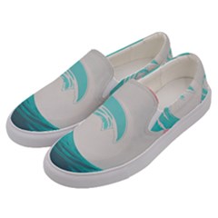 Waves Tidal Ocean Sea Tsunami Wave Minimalist Men s Canvas Slip Ons by Wav3s