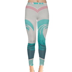 Waves Tidal Ocean Sea Tsunami Wave Minimalist Inside Out Leggings