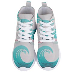 Waves Tidal Ocean Sea Tsunami Wave Minimalist Women s Lightweight High Top Sneakers by Wav3s