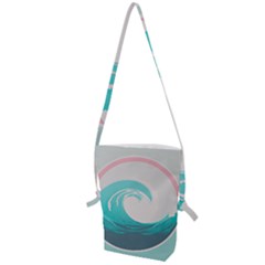 Waves Tidal Ocean Sea Tsunami Wave Minimalist Folding Shoulder Bag