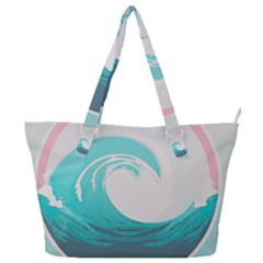 Waves Tidal Ocean Sea Tsunami Wave Minimalist Full Print Shoulder Bag