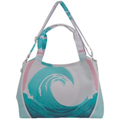 Waves Tidal Ocean Sea Tsunami Wave Minimalist Double Compartment Shoulder Bag