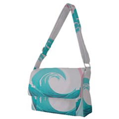 Waves Tidal Ocean Sea Tsunami Wave Minimalist Full Print Messenger Bag (M)