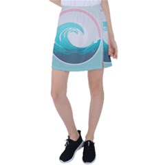 Waves Tidal Ocean Sea Tsunami Wave Minimalist Tennis Skirt