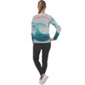 Waves Tidal Ocean Sea Tsunami Wave Minimalist Women s Long Sleeve Raglan Tee View2